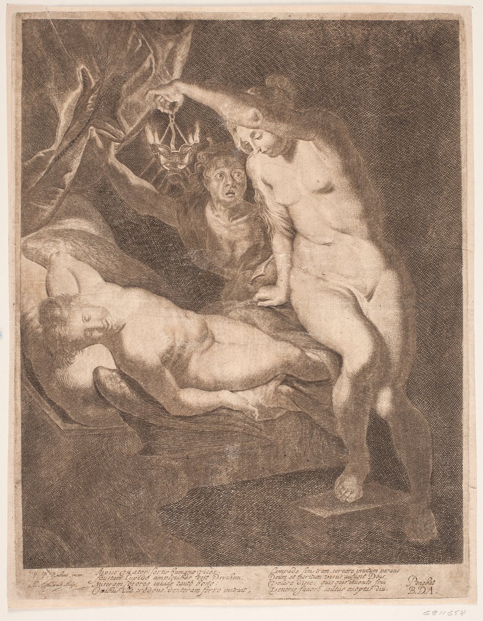 Psyche og den sovende Amor av Albert Haelwegh