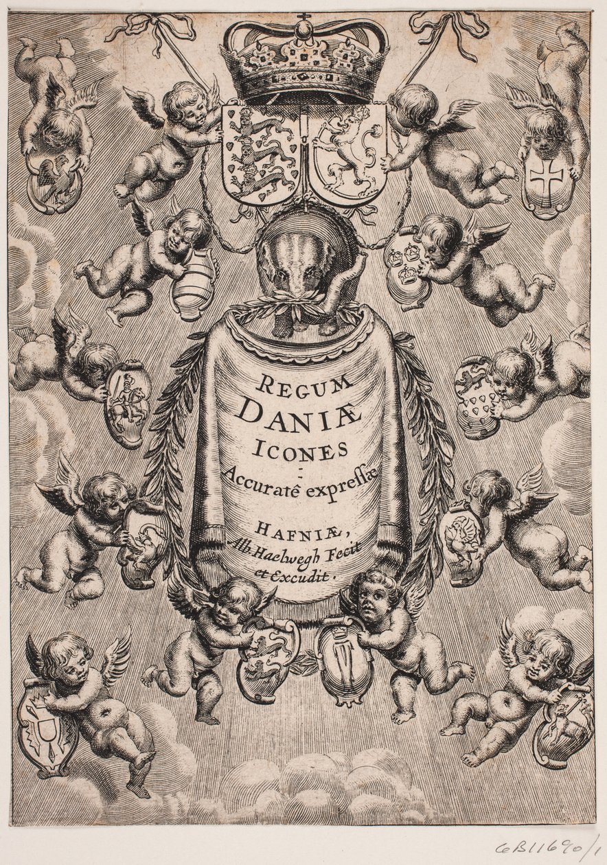 Titelblad til "Kongene av Danmarks ikoner", 1646 av Albert Haelwegh