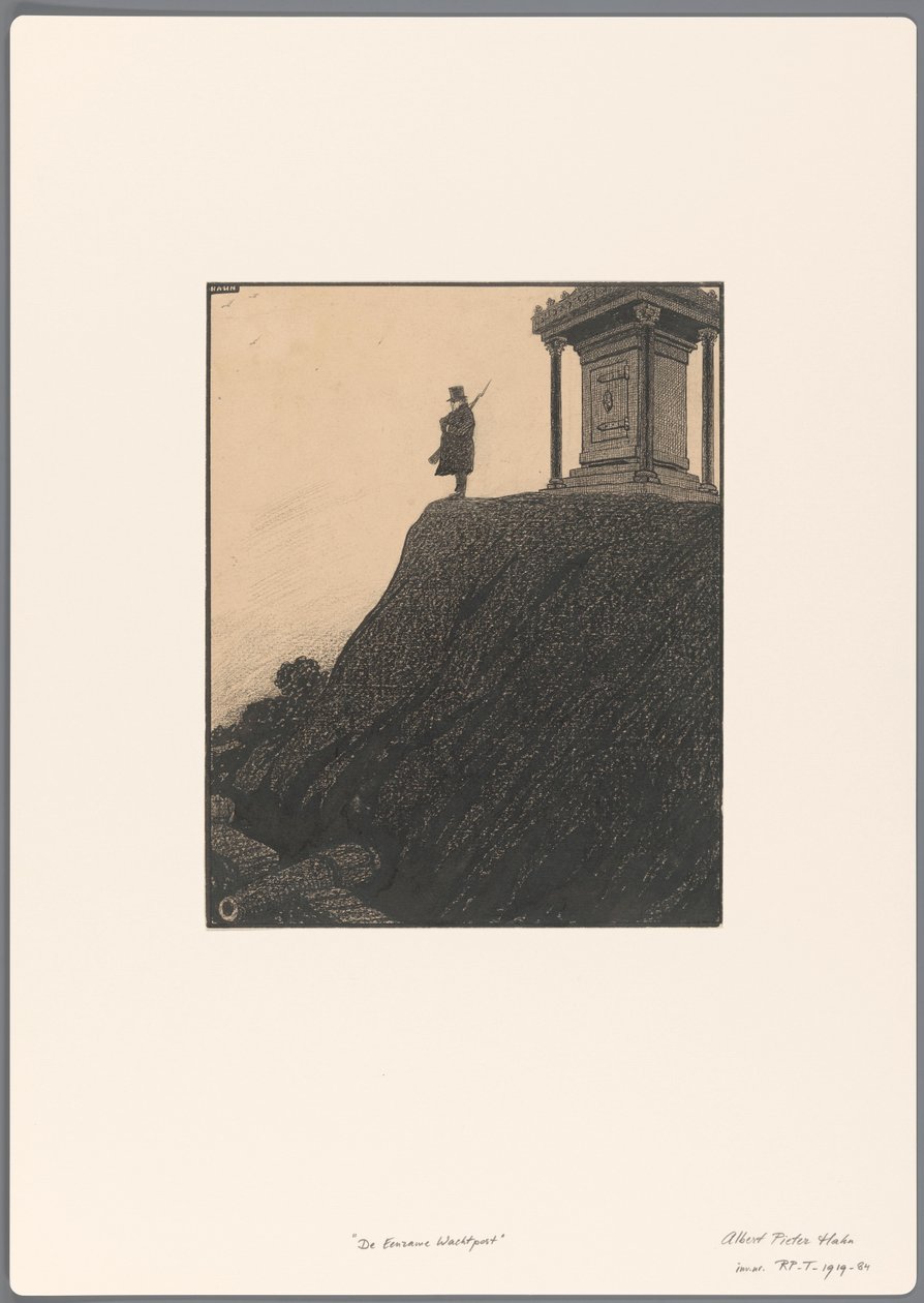 Design for en politisk tegneserie: The Lonely Sentry av Albert Hahn (I)