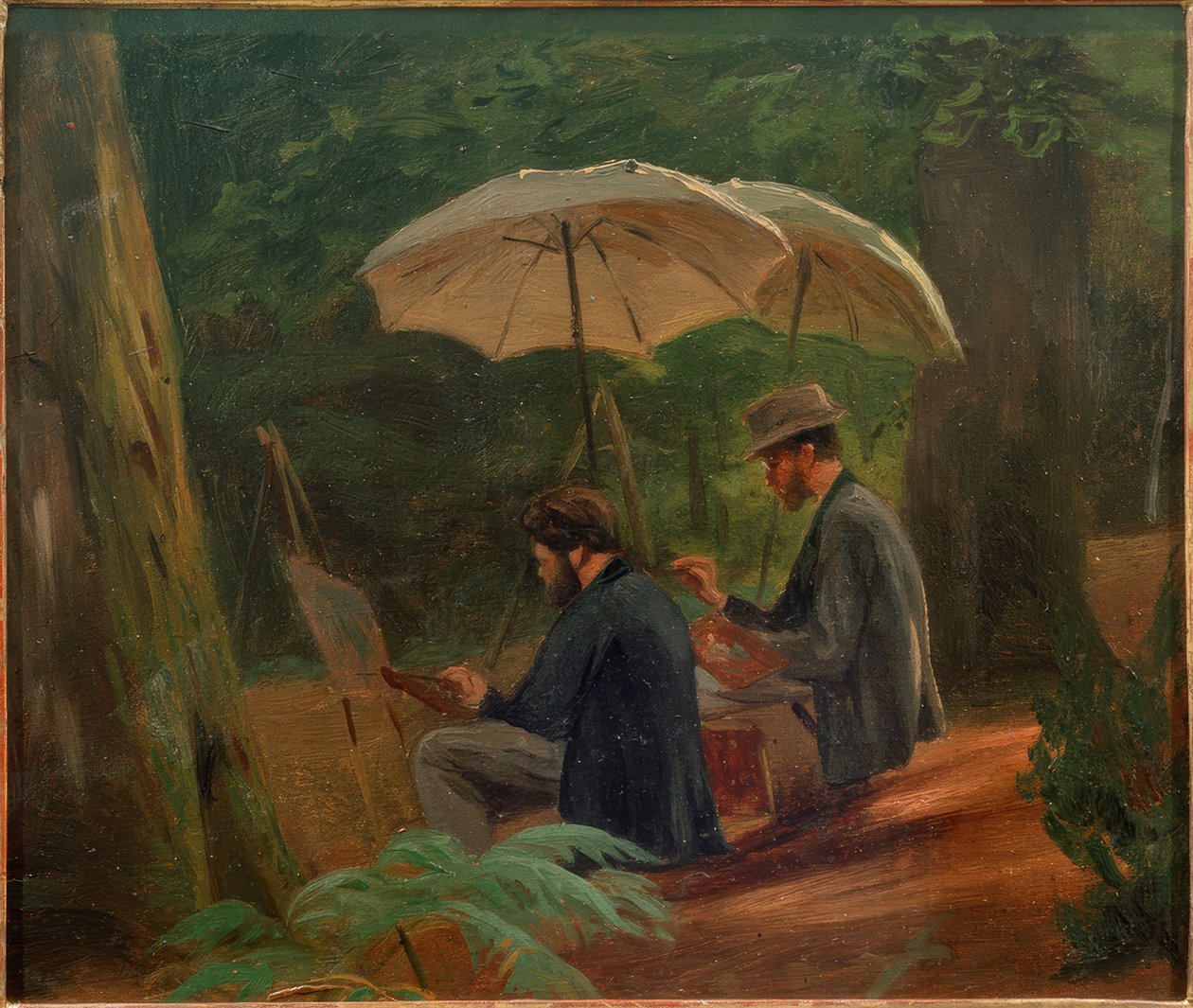 To kunstnere i arbeid av Albert Hendschel