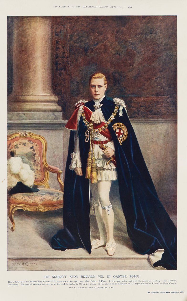 Kong Edward VIII som prins av Wales av Albert Henry (after) Collings