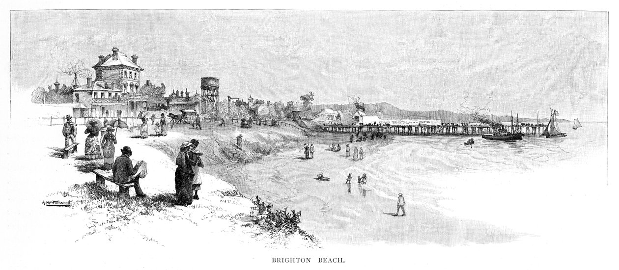 Brighton Beach, Melbourne, Victoria, Australia, 1886. av Albert Henry Fullwood