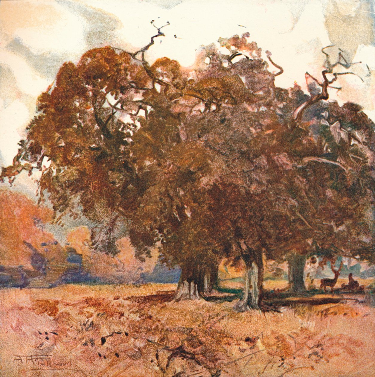 Landskap, c1904 av Albert Henry Fullwood
