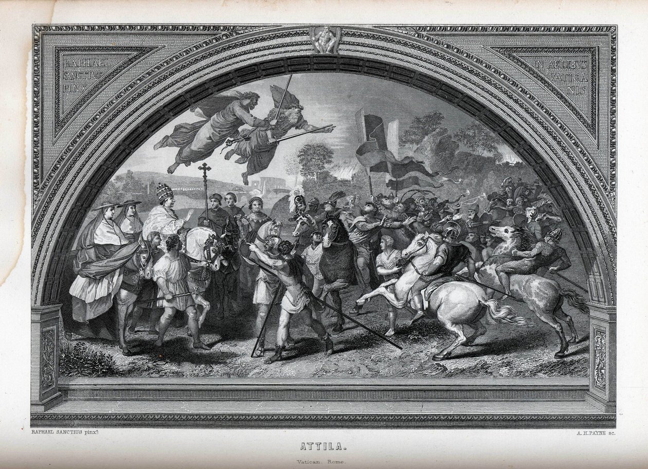 Attila etter Raphael, 1882 av Albert Henry Payne