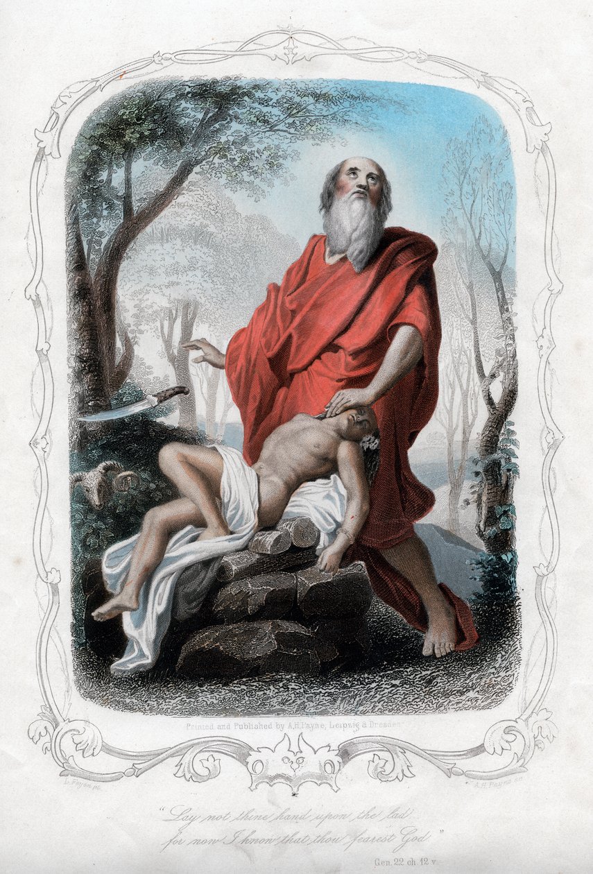 Legg ikke din hånd på ledningen for nå vet jeg at du frykter Gud, c1850. av Albert Henry Payne