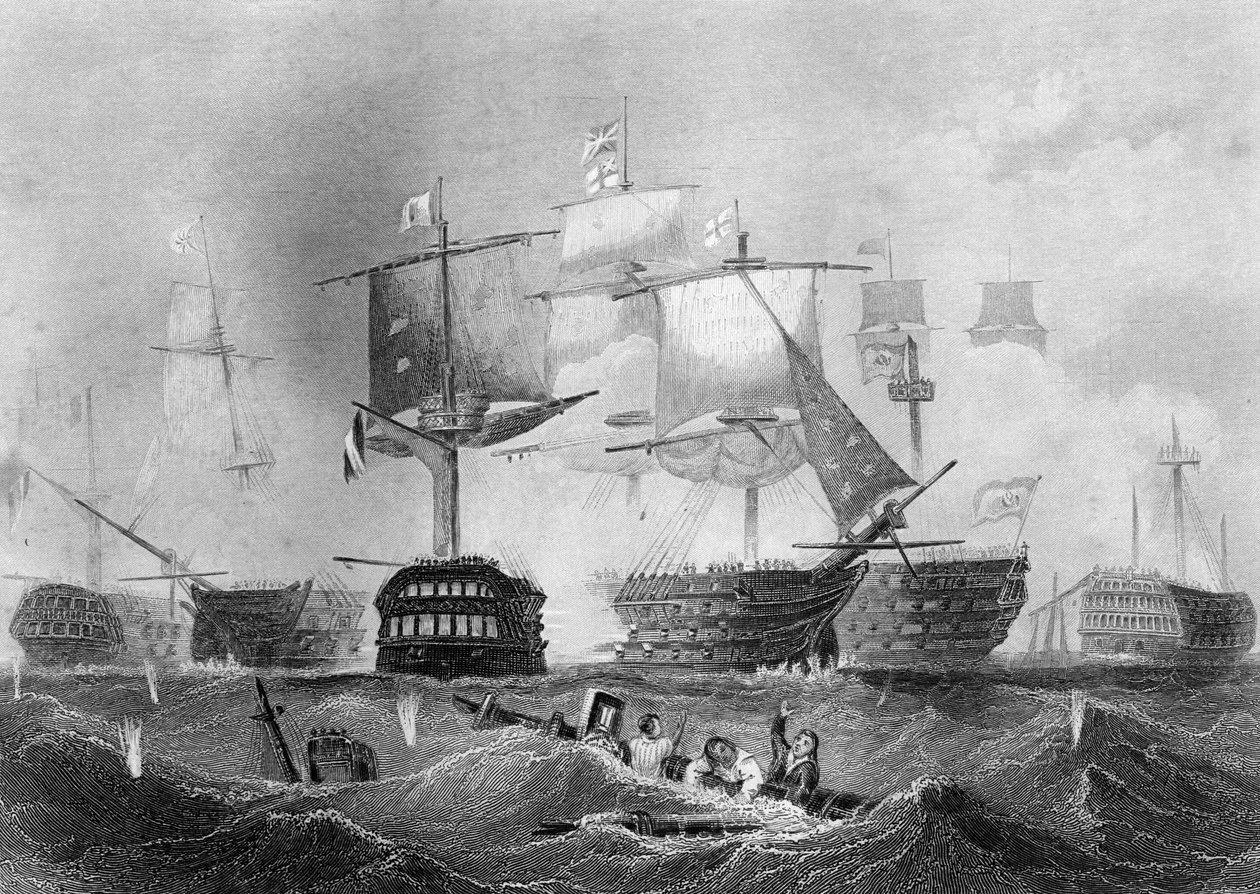 Slaget ved Trafalgar, 21. oktober 1805 c1857. av Albert Henry Payne