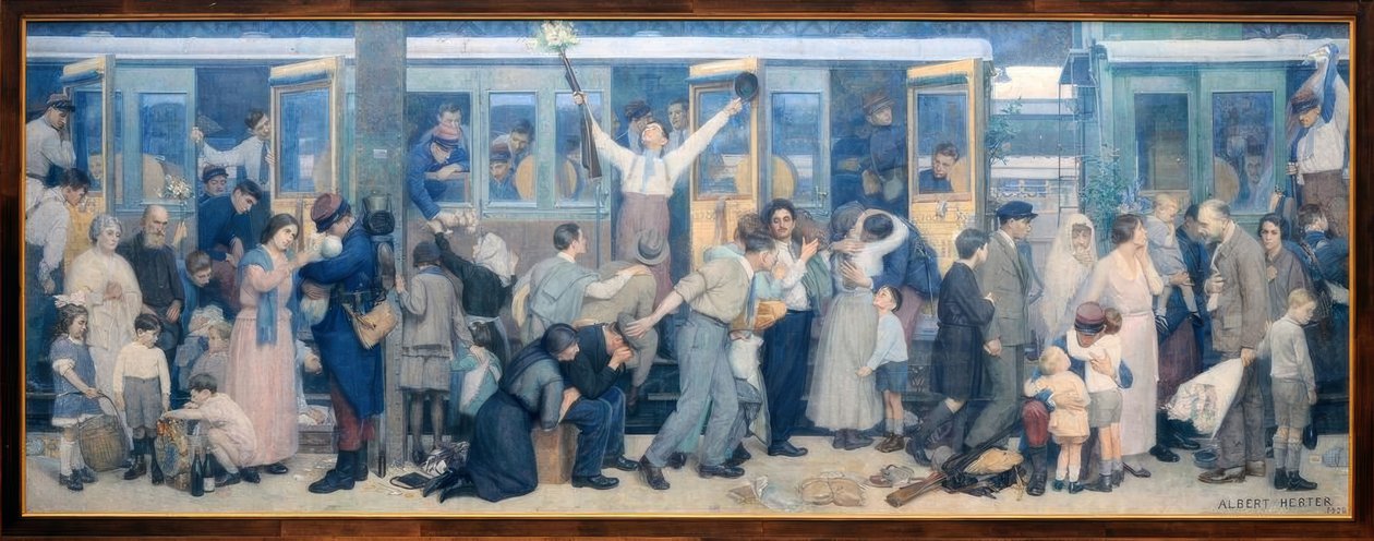 De håretes avgang - august 1914 av Albert Herter