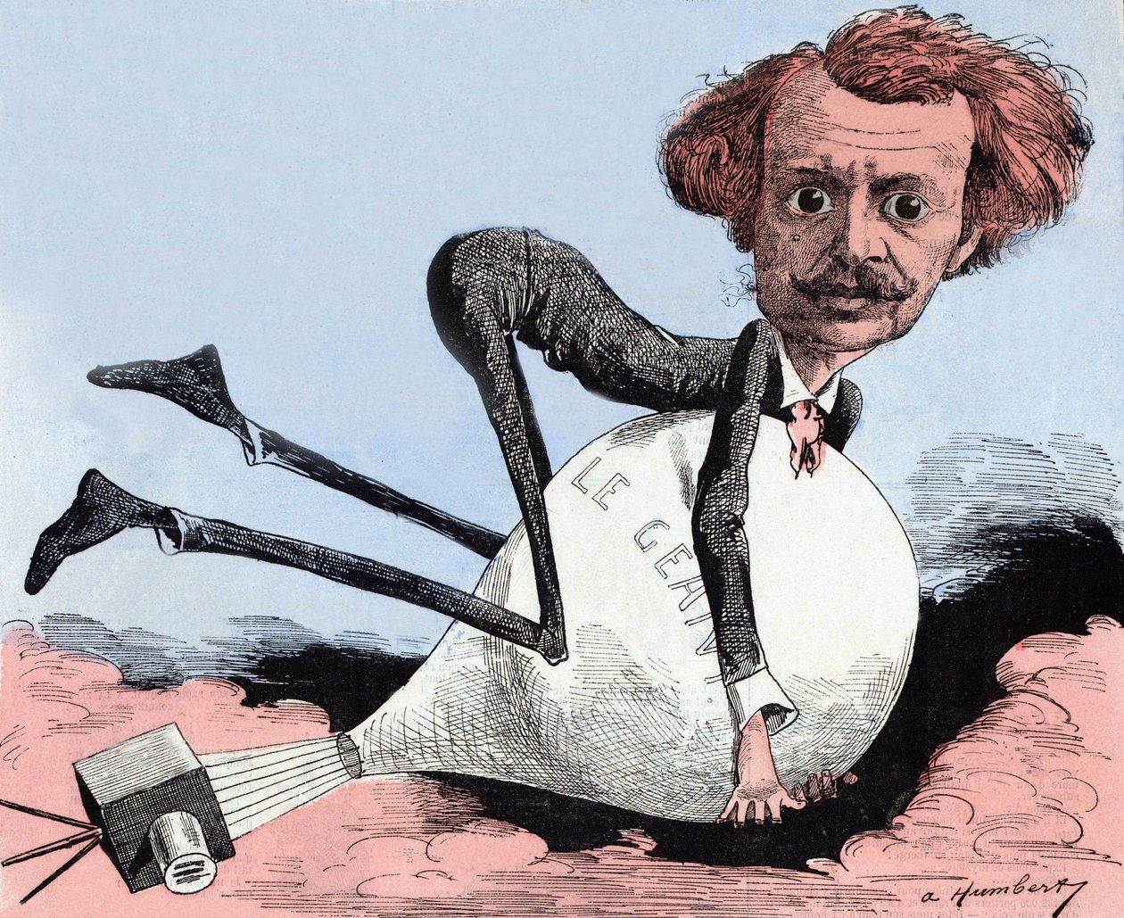 Tegneserie av Nadar av Albert Humbert (1835 - 1886). av Albert Humbert
