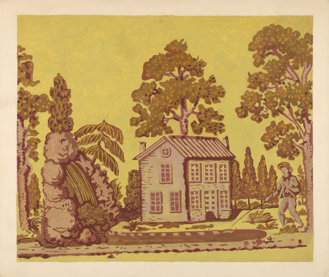 Tapet Brukt som Bandbox Cover, ca. 1937. av Albert J. Levone