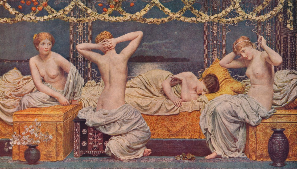 En sommernatt, 1890, 1938 av Albert Joseph Moore