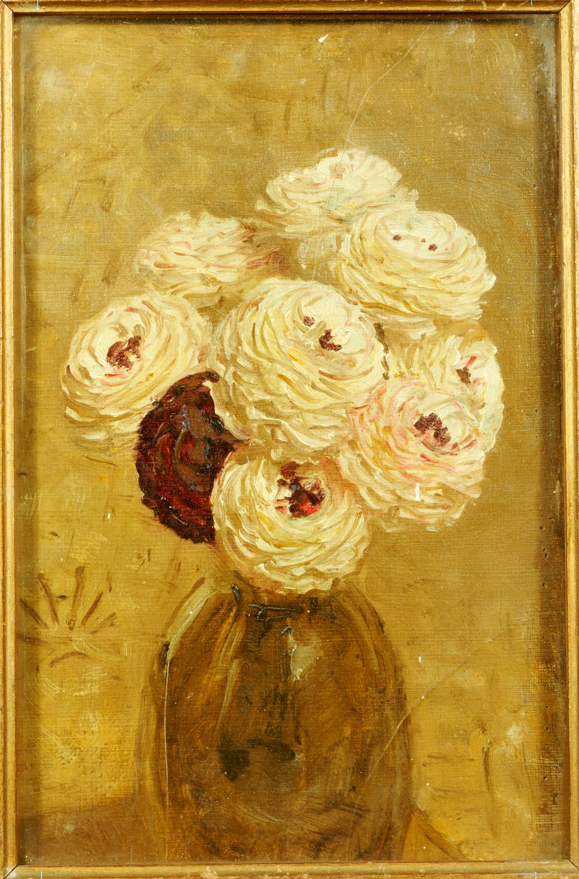 En vase med georginer av Albert Joseph Moore