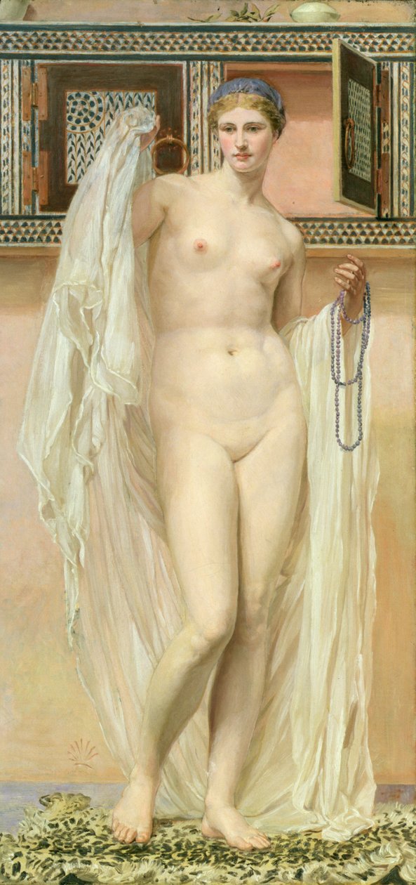 En garderobe, 1867 av Albert Joseph Moore