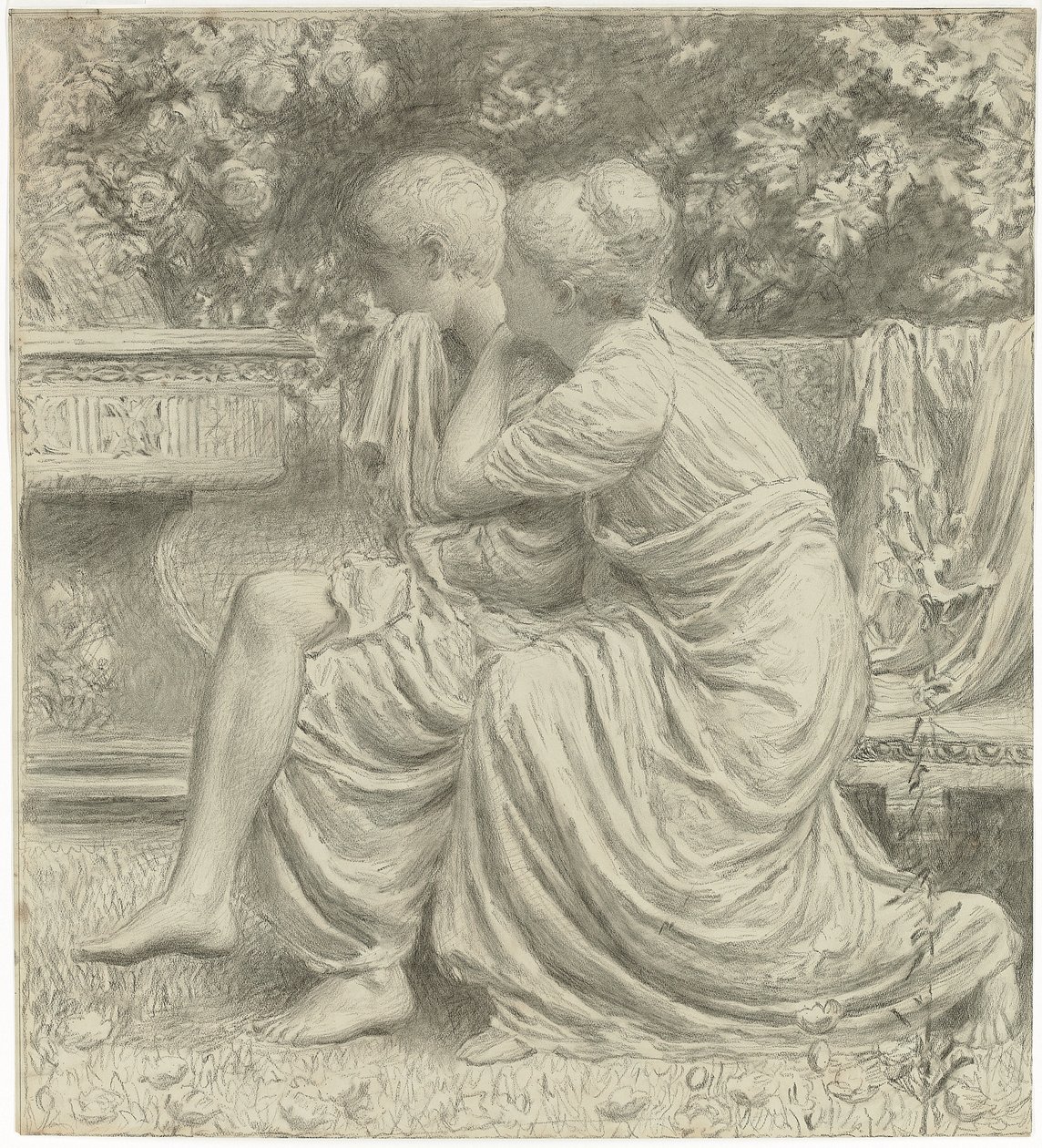 Tegneserie for "En idyll", av Albert Joseph Moore
