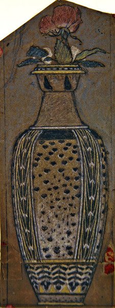 Studie av en vase (svart, hvit og farget kritt med akvarell) av Albert Joseph Moore