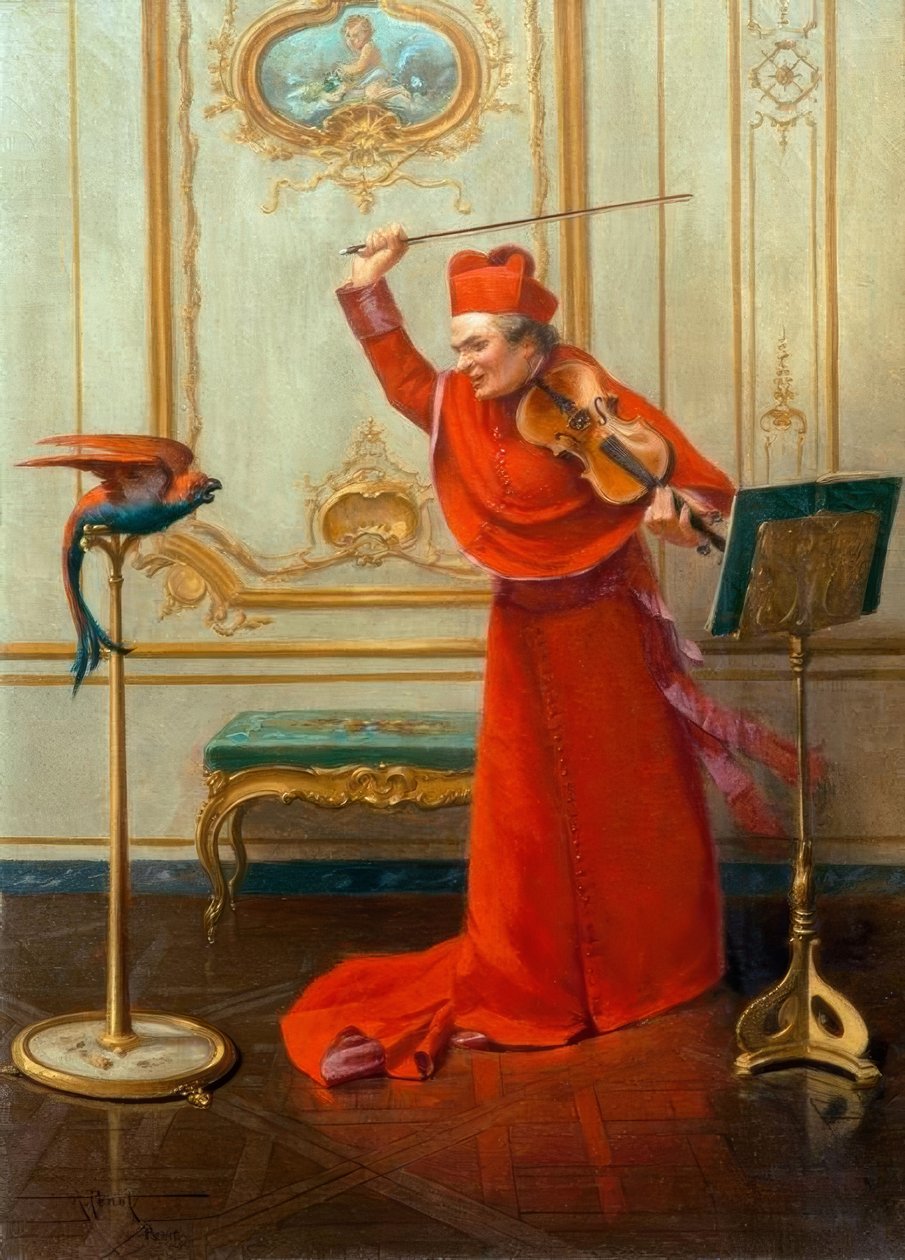 Kardinal med en papegøye av Albert Joseph Penot
