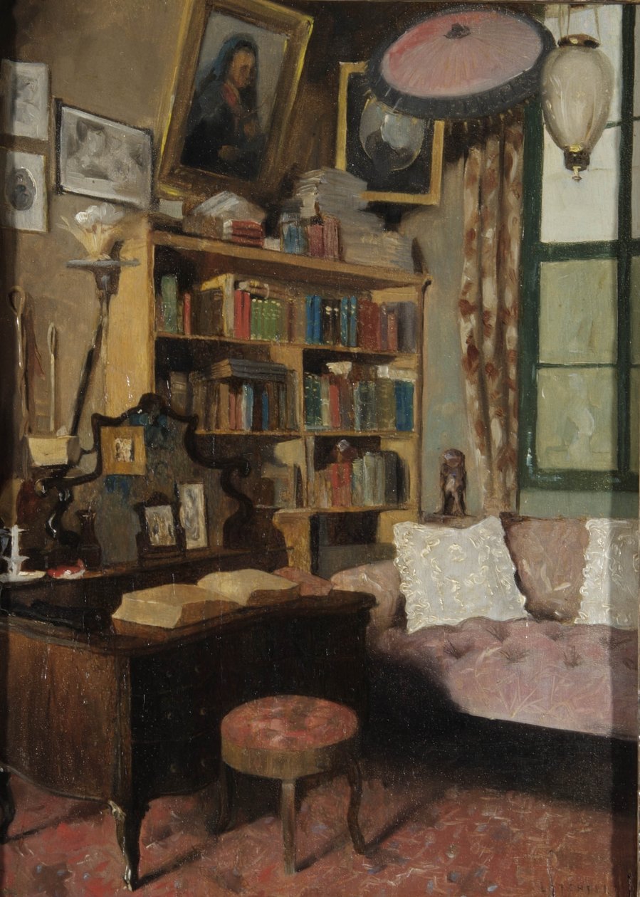 Hjørne av Sir Richard Burtons Study, 1889 av Albert Letchford