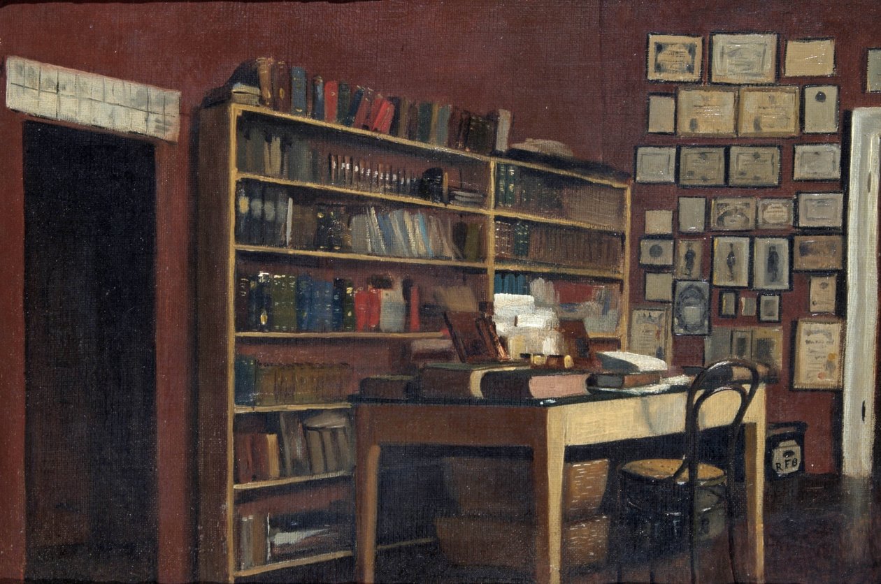 Hjørne av Sir Richard Burtons Study, 1889 av Albert Letchford