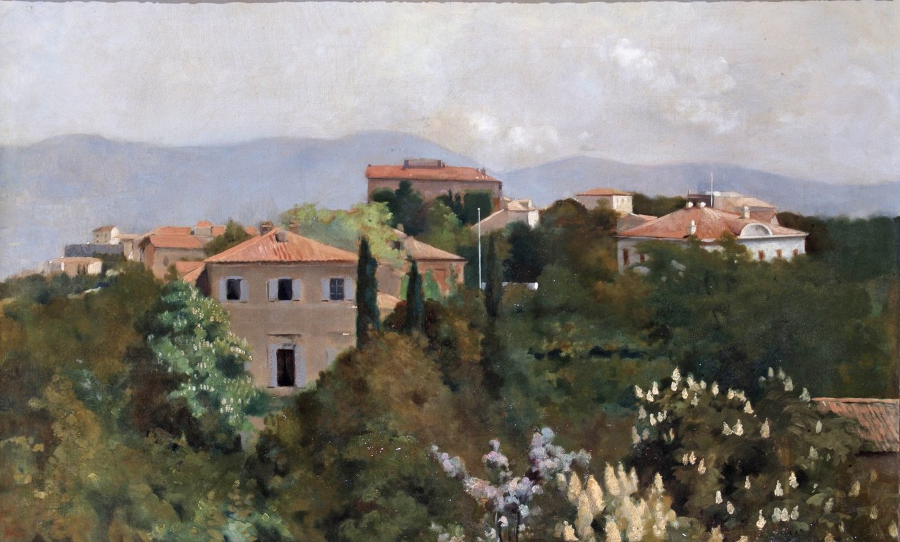 Bakketopphus i Trieste, ca. 1889 av Albert Letchford