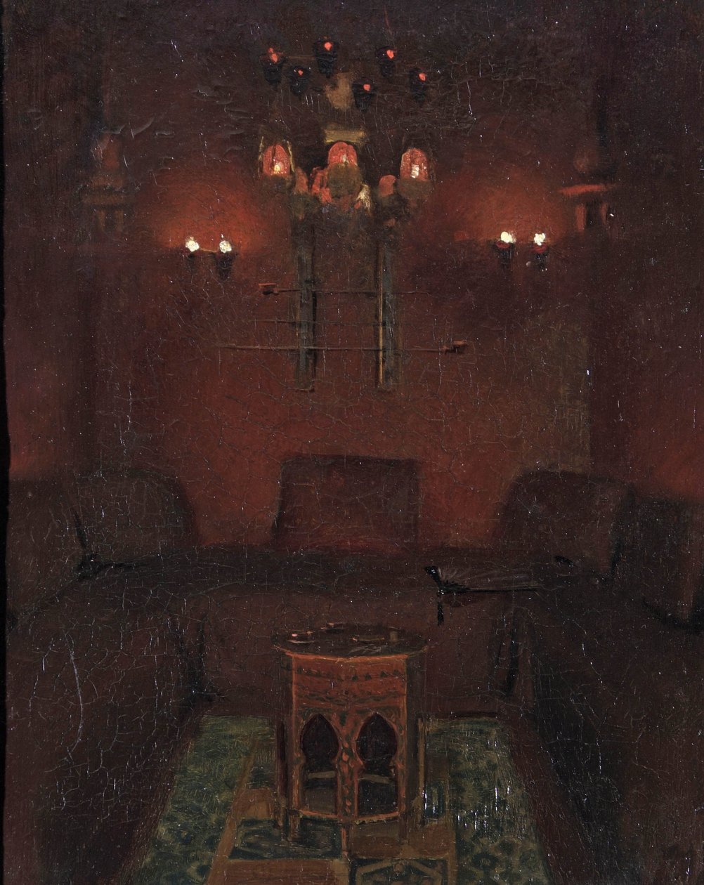 Interiør av Sir Richard Burtons kapell, 1889 av Albert Letchford