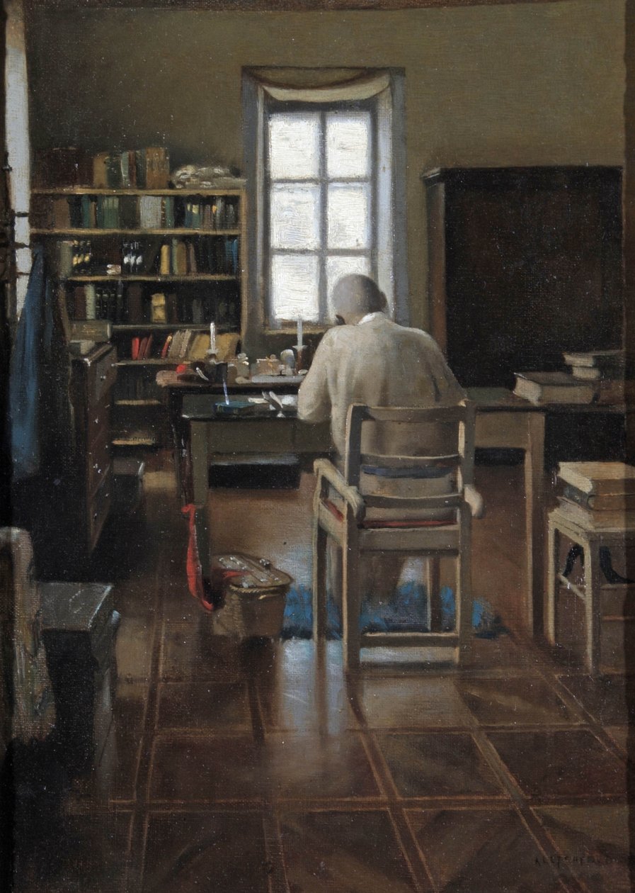 Sir Richard Burton i sin studie, 1889 av Albert Letchford