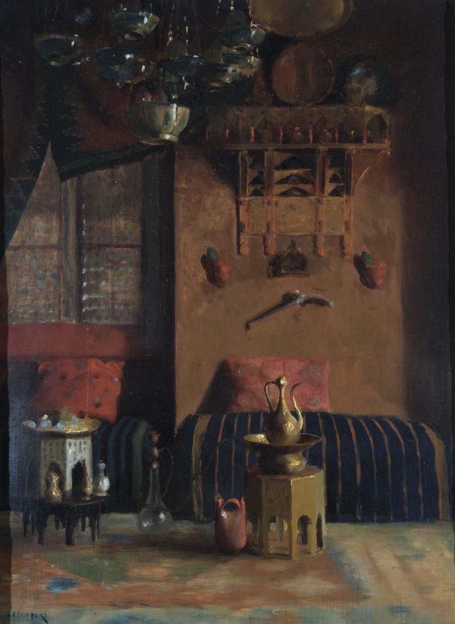 Sir Richard Burtons røykerom, 1889 av Albert Letchford