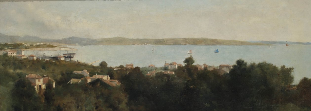 Utsikt over Trieste, Italia, ca. 1889 av Albert Letchford