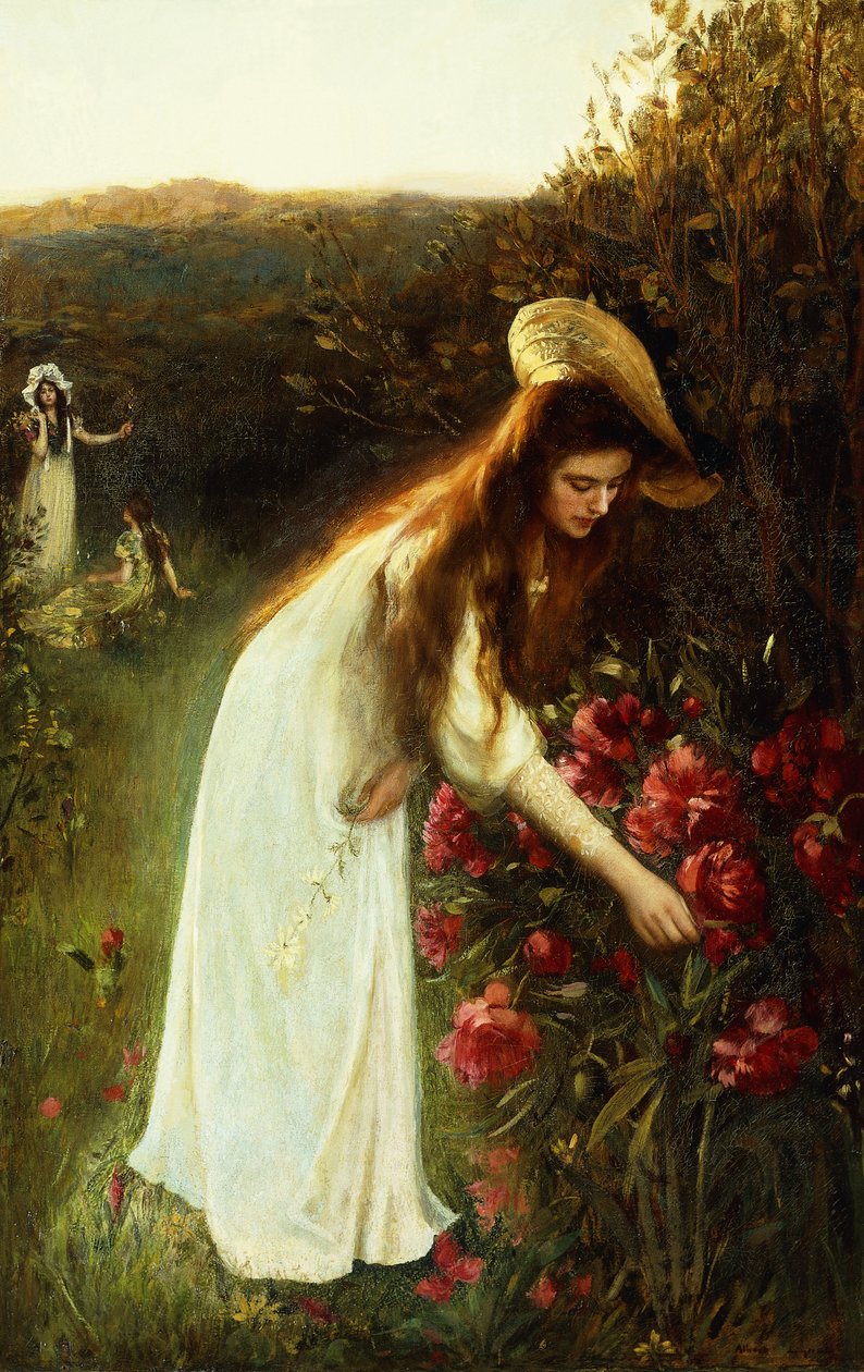 plukke blomster, av Albert Lynch