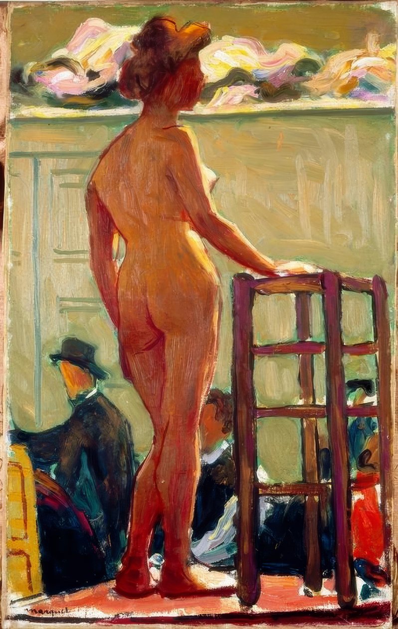 Naken på en pidestall av Albert Marquet