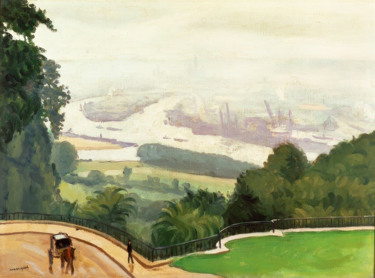 Albert Marquet / Rouen Harbour’, Olje på lerret av Albert Marquet