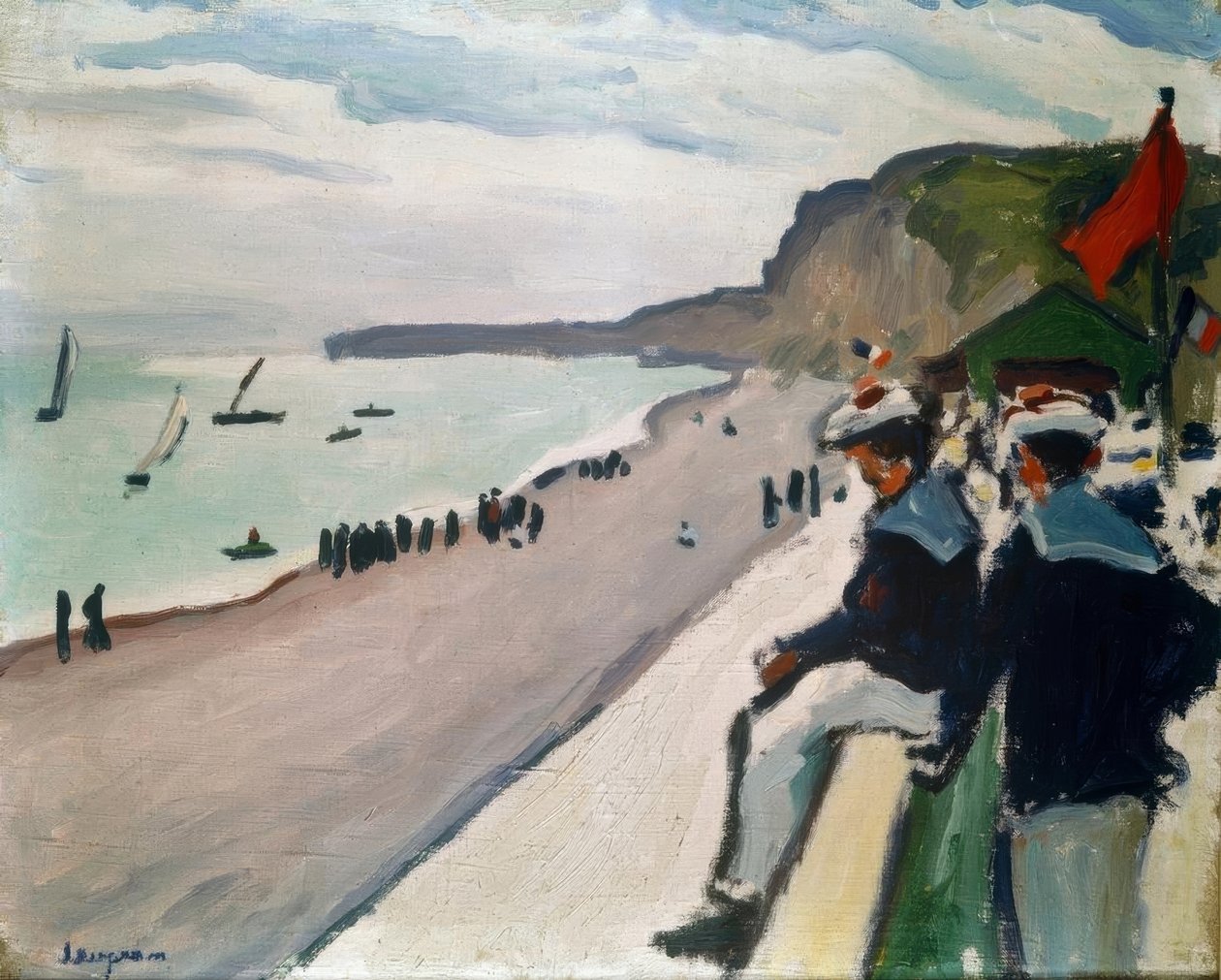 På stranden ved Fecamp av Albert Marquet
