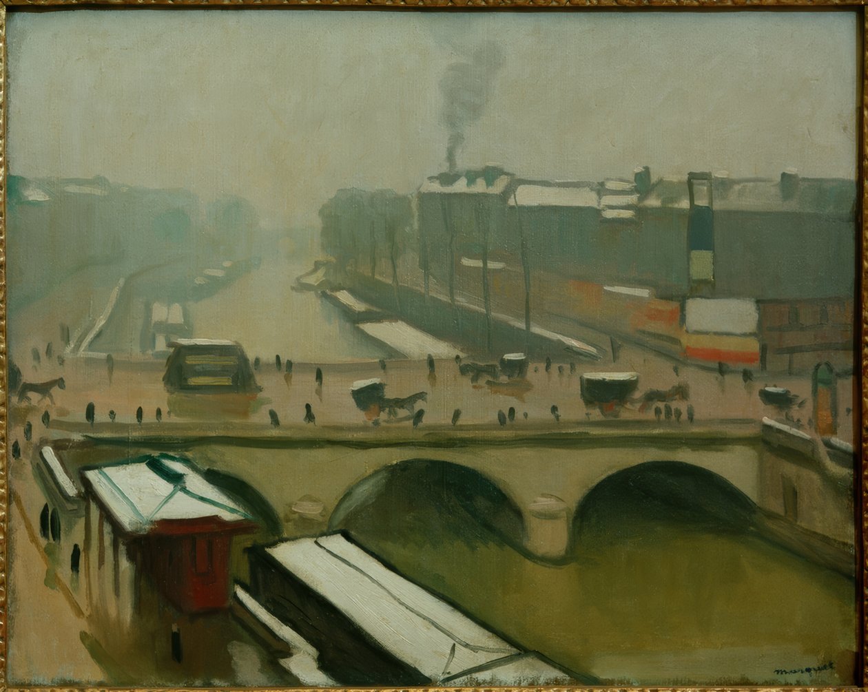Utsikt over Pont St. Michel i Paris av Albert Marquet