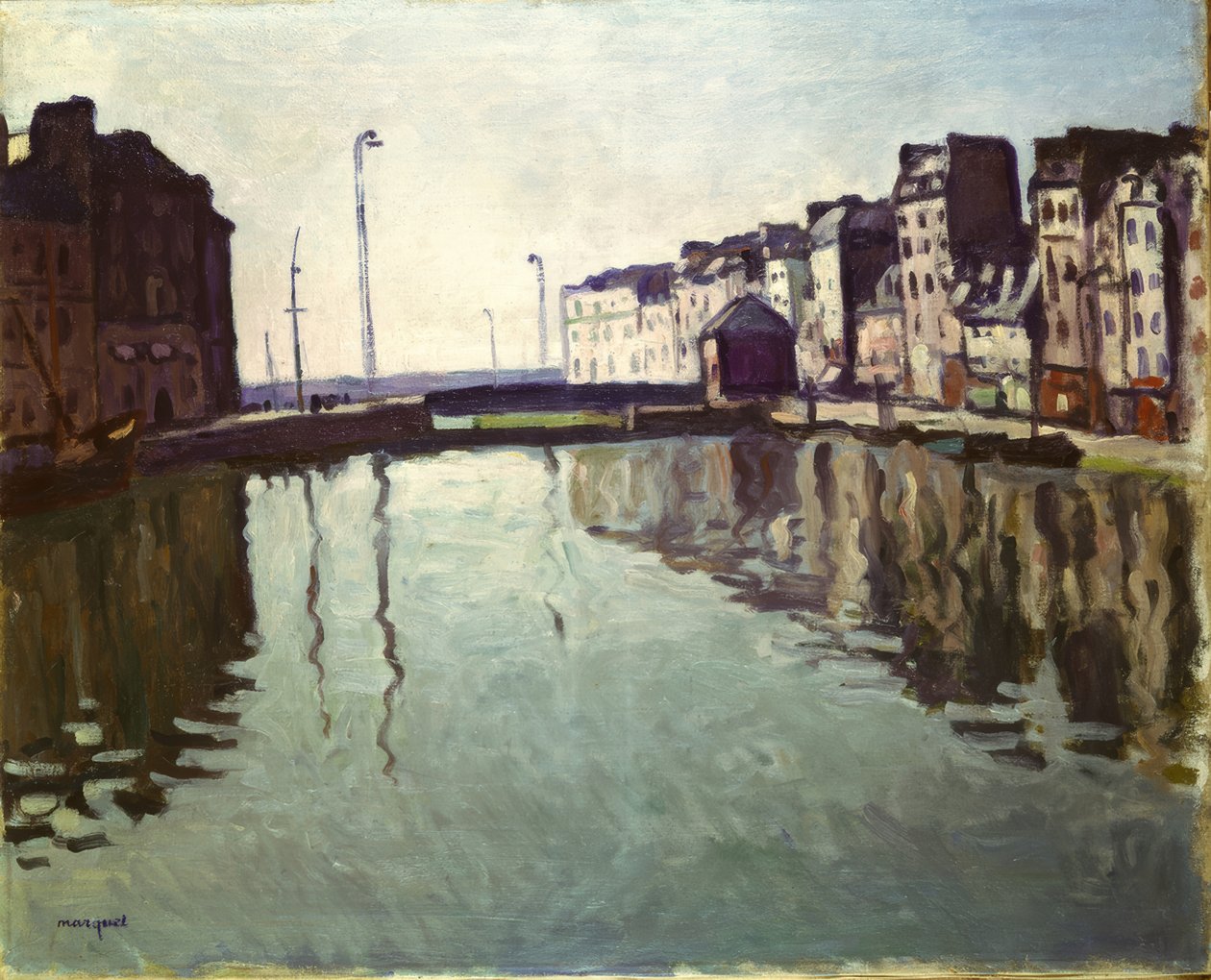 Havnen i Le Havre av Albert Marquet