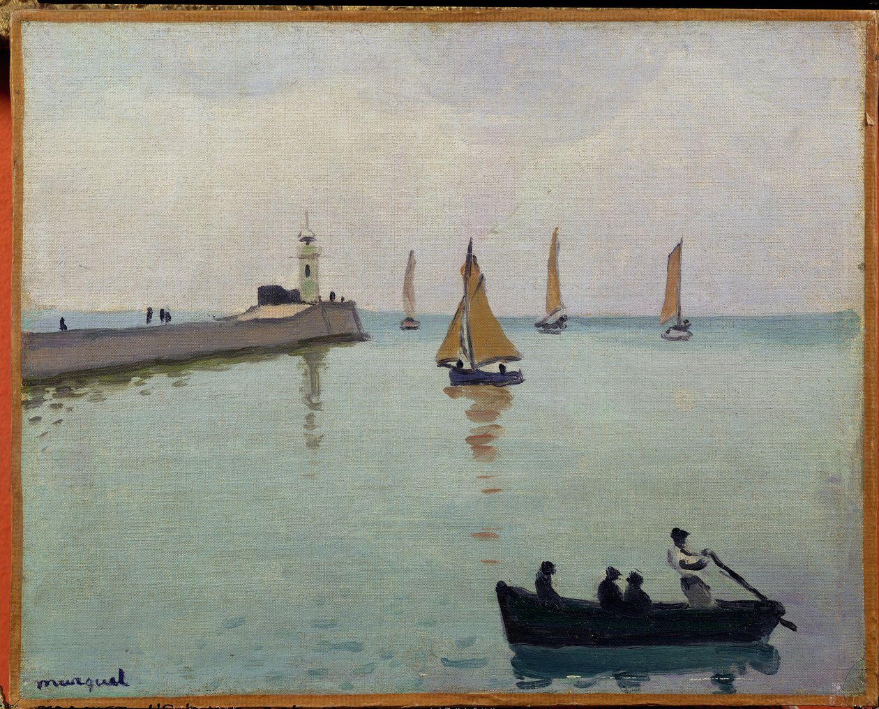 Inngang til havnen (olje på lerret) av Albert Marquet