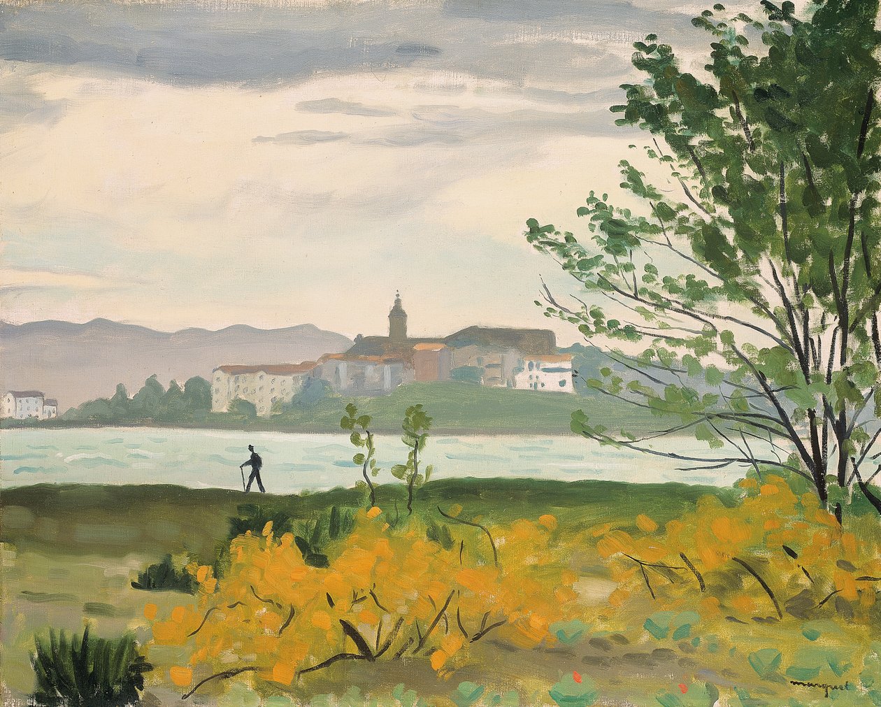 Hondarribia, utsikt over Hendaye, Le Promeneur av Albert Marquet