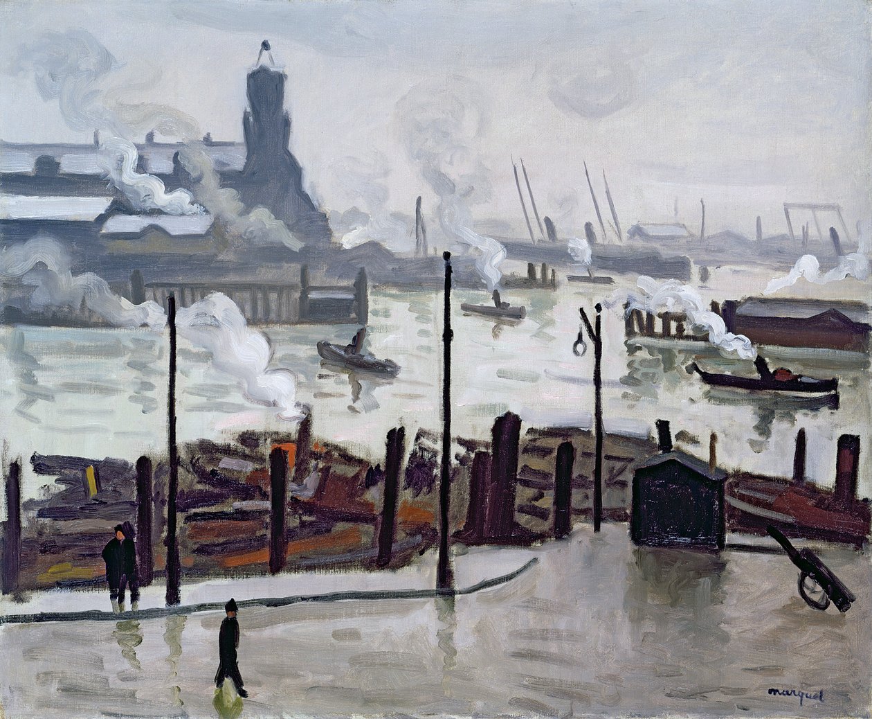 Hamburg havn av Albert Marquet