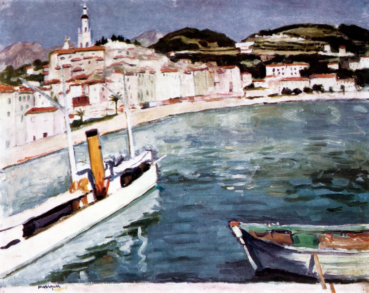 Havn i Menton, 1905 av Albert Marquet