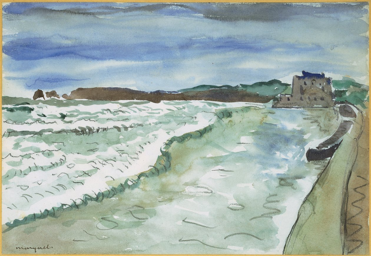 Hendaye, stranden og kasinoet av Albert Marquet