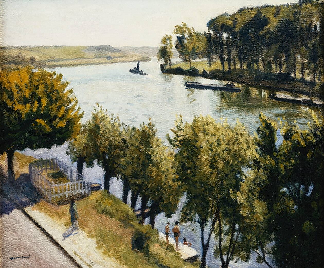 Seinen ved La Frette Montigny, ca. 1947 (olje på lerret) av Albert Marquet