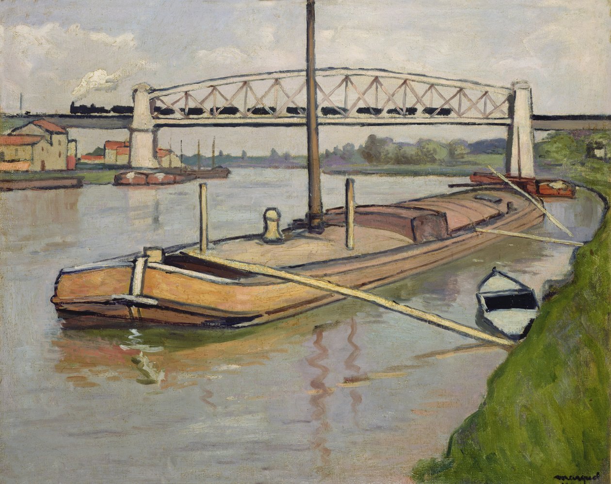 Landskap med en lekter, Port de Conflans av Albert Marquet