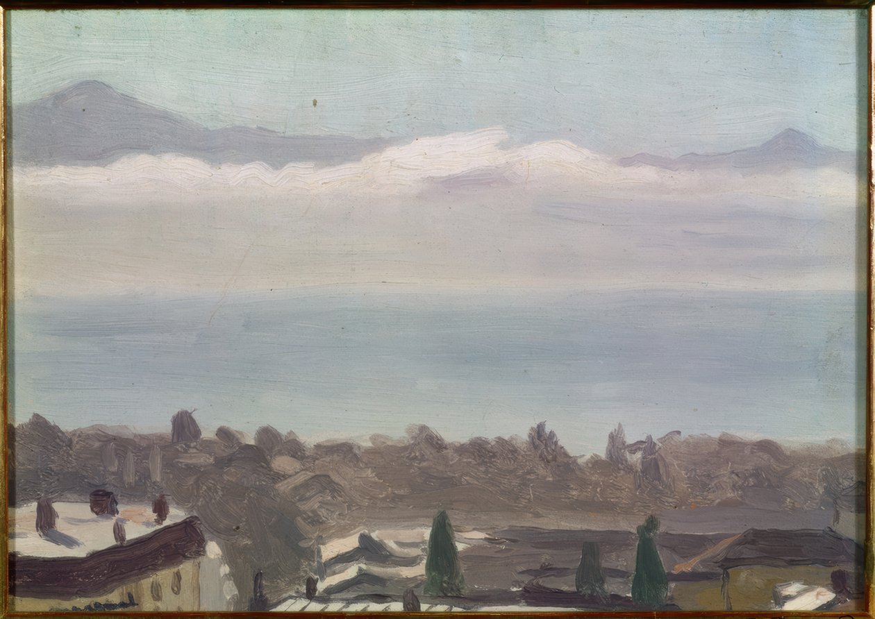 Lausanne og innsjøen av Albert Marquet