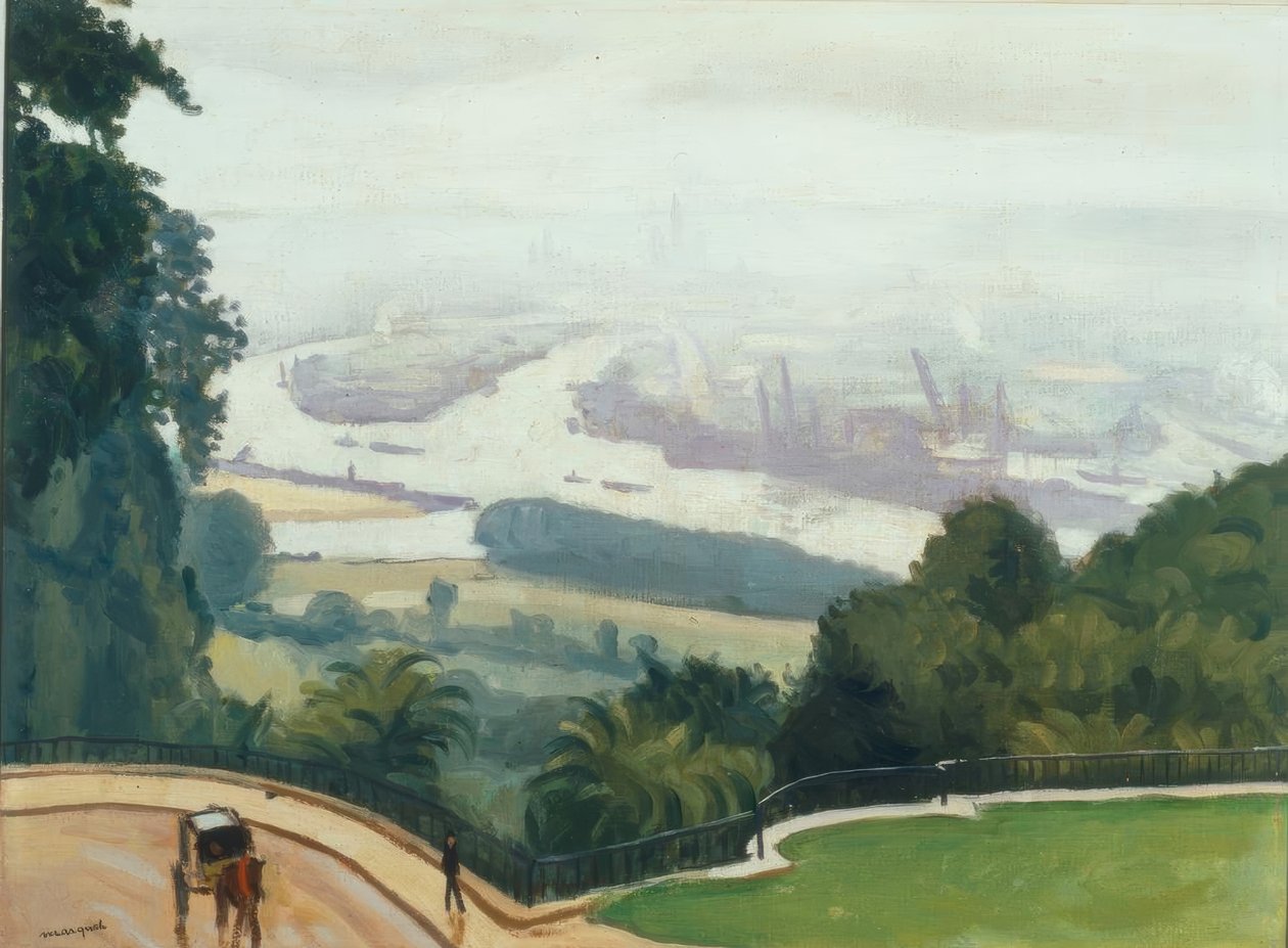 Havnen i Rouen av Albert Marquet
