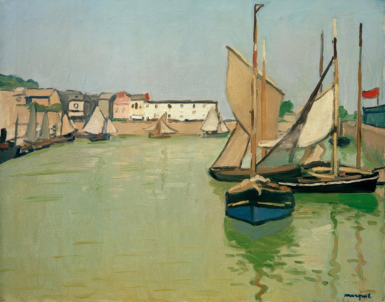Havnen i Honfleur av Albert Marquet