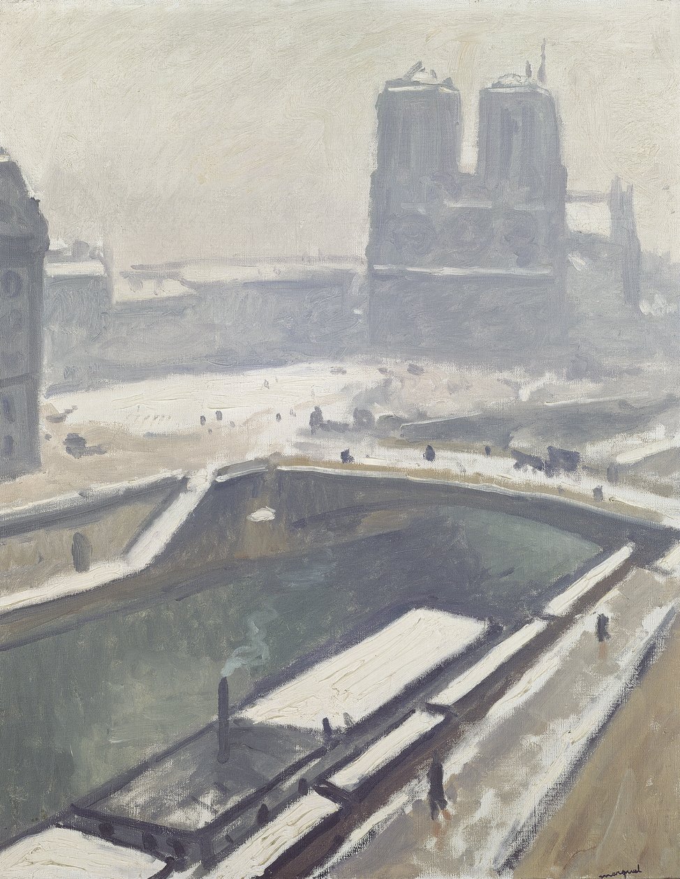 Notre Dame in the Snow, etter 1912 (olje på lerret) av Albert Marquet