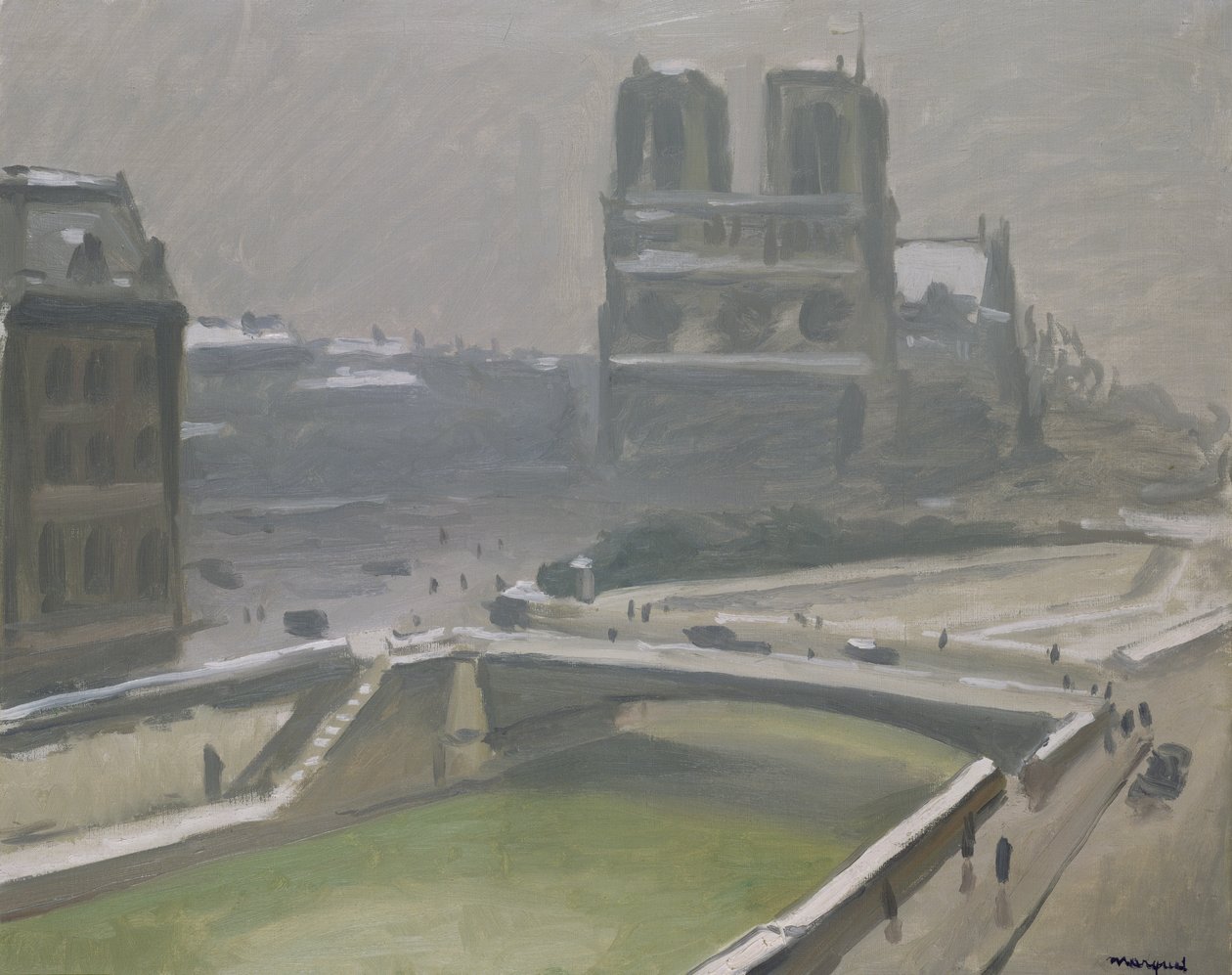 Notre Dame in the Snow, etter 1912 (olje på lerret) av Albert Marquet