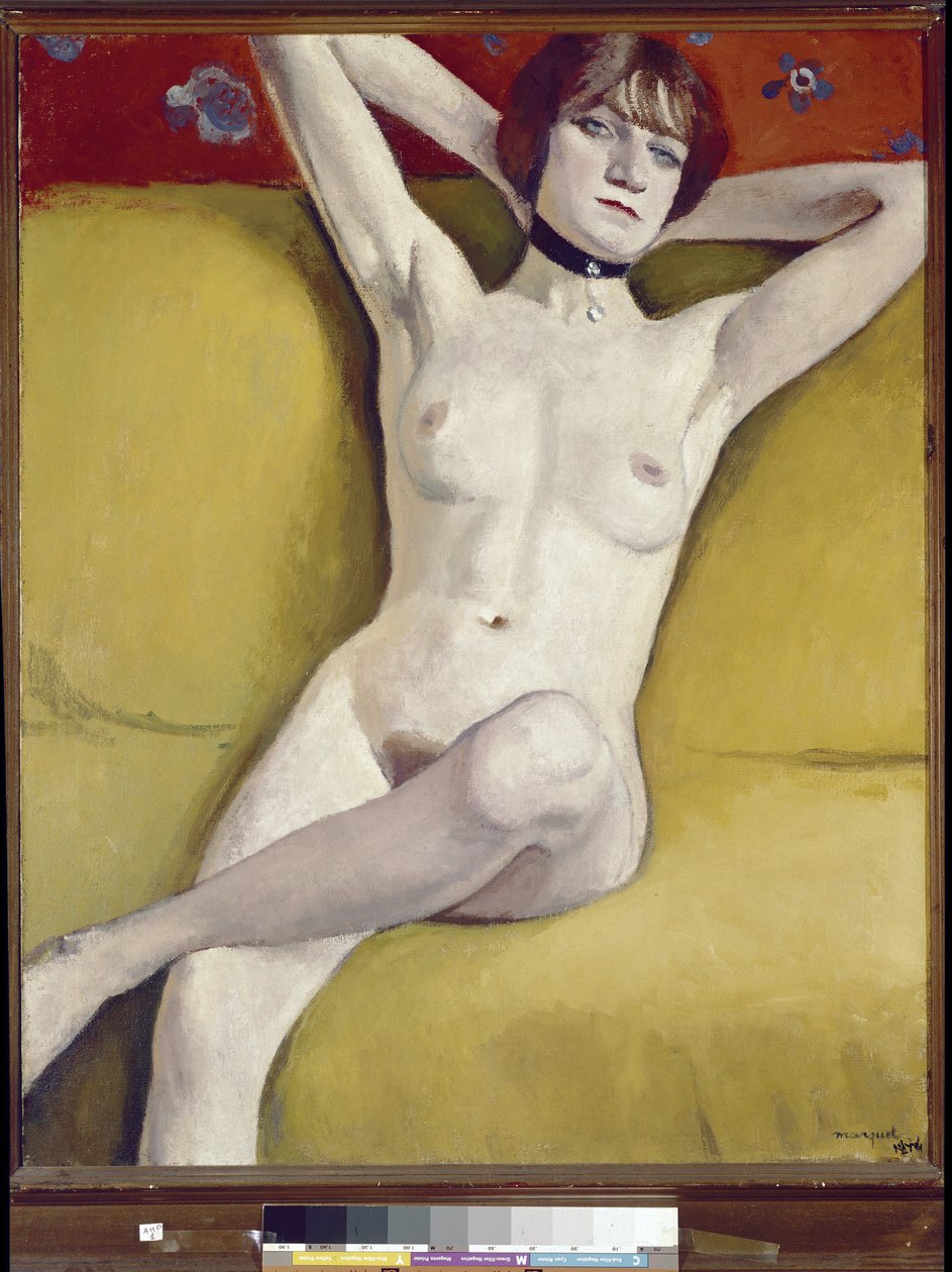 Naken på sofaen av Albert Marquet