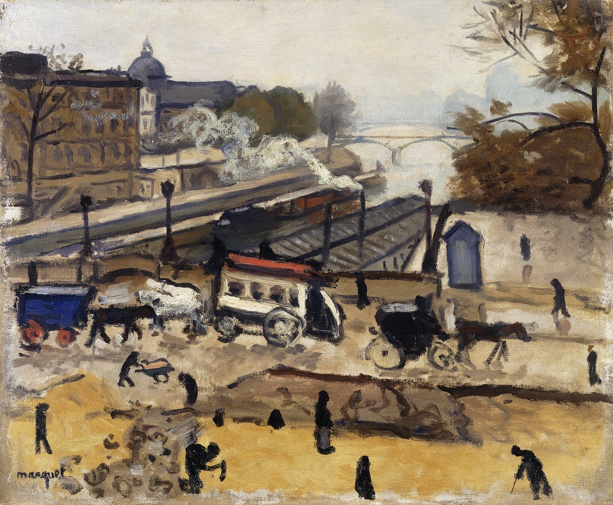 Paris, den nye broen, arbeid; Paris, Pont Neuf, fungerer av Albert Marquet