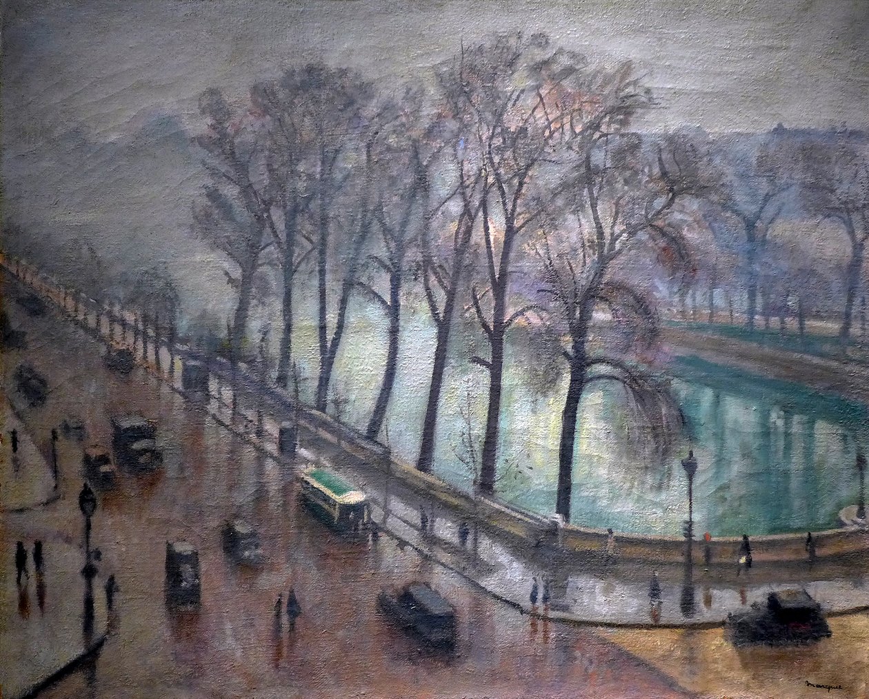 Paris, Quai Conti om høsten, 1900-tallet (olje på lerret) av Albert Marquet