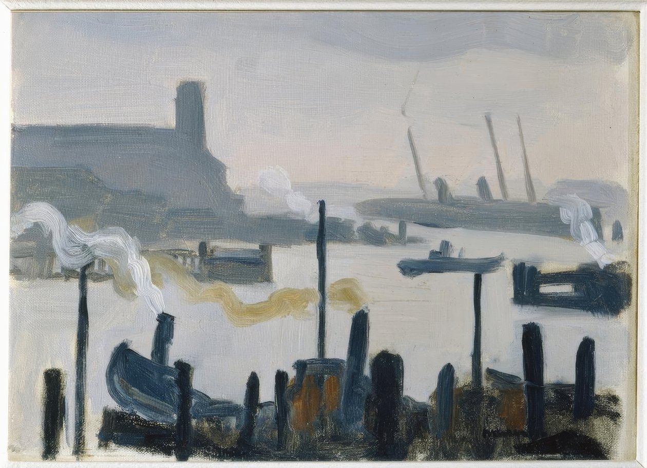 Hamburg havn av Albert Marquet
