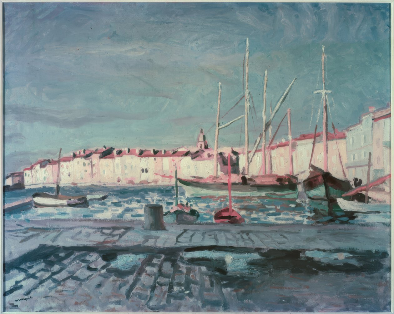 St-Tropez havn av Albert Marquet