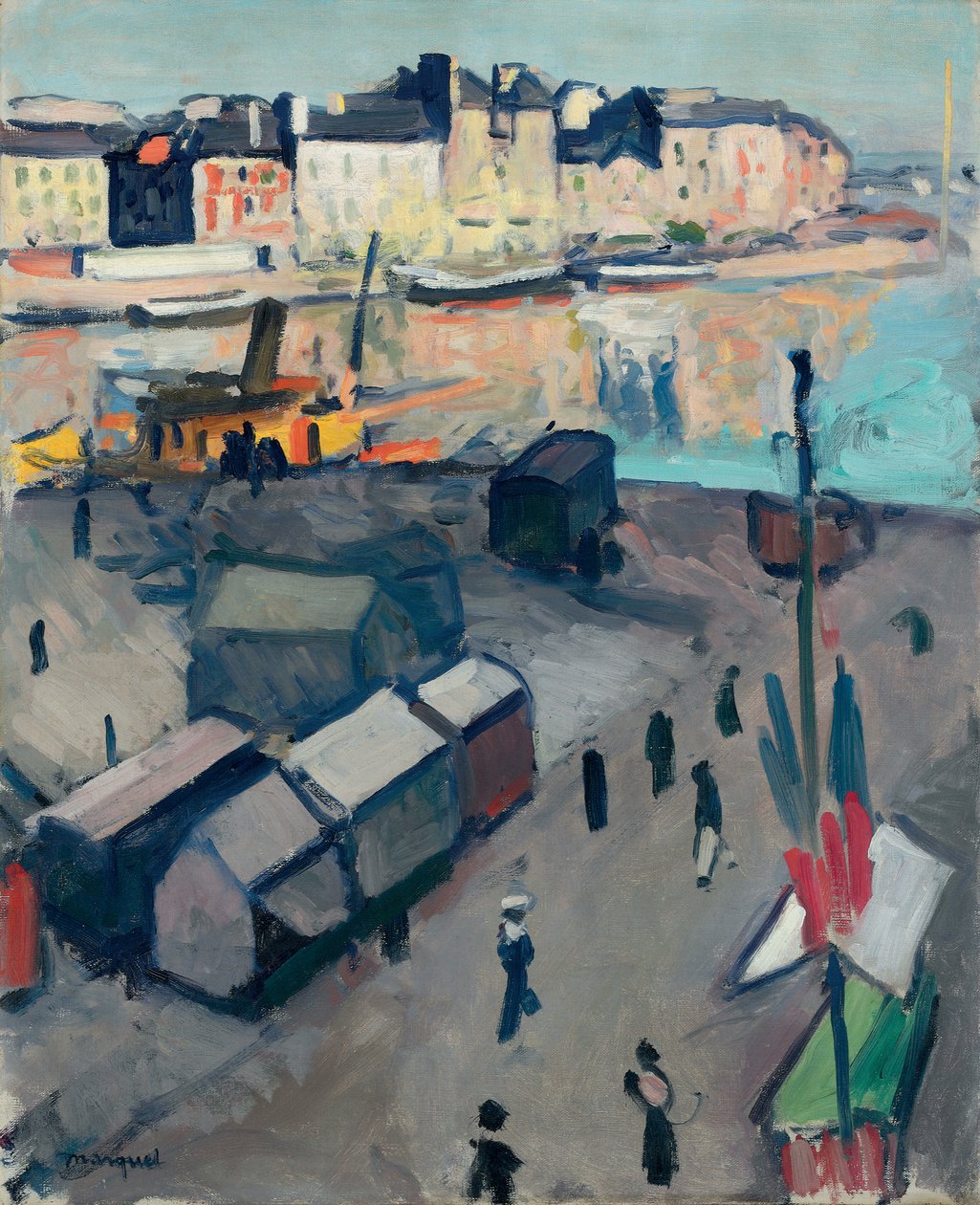 Port du Havre, ca. 1907 (olje på lerret) av Albert Marquet
